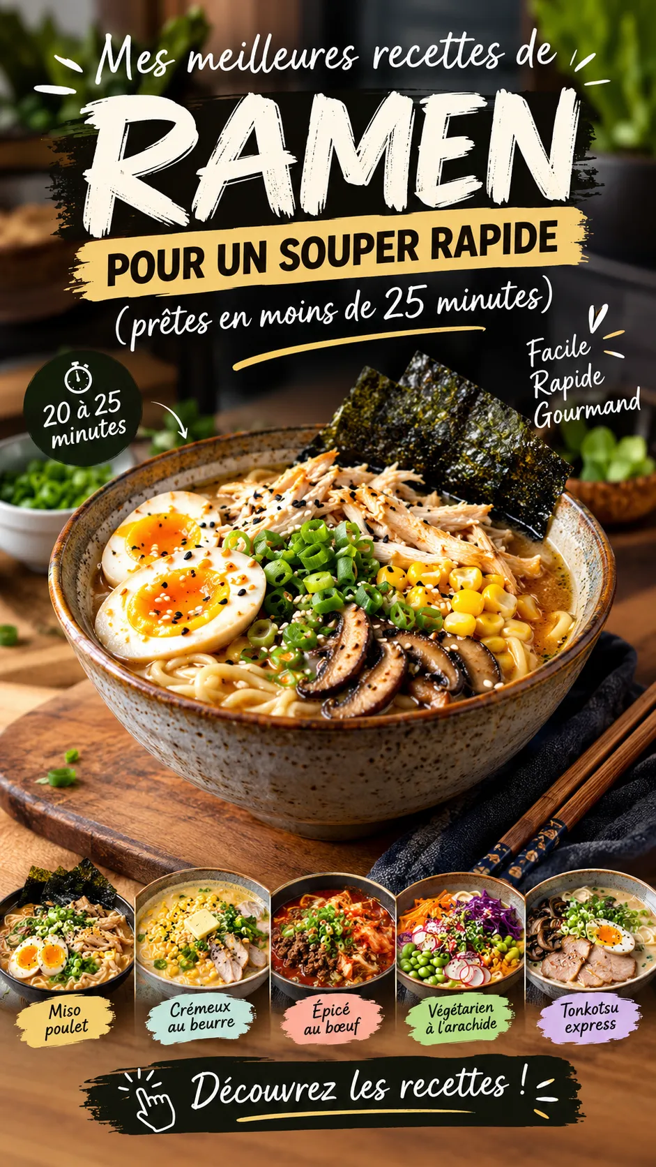 Mes meilleures recettes de ramen pour un souper rapide (prêtes en moins de 25 minutes)