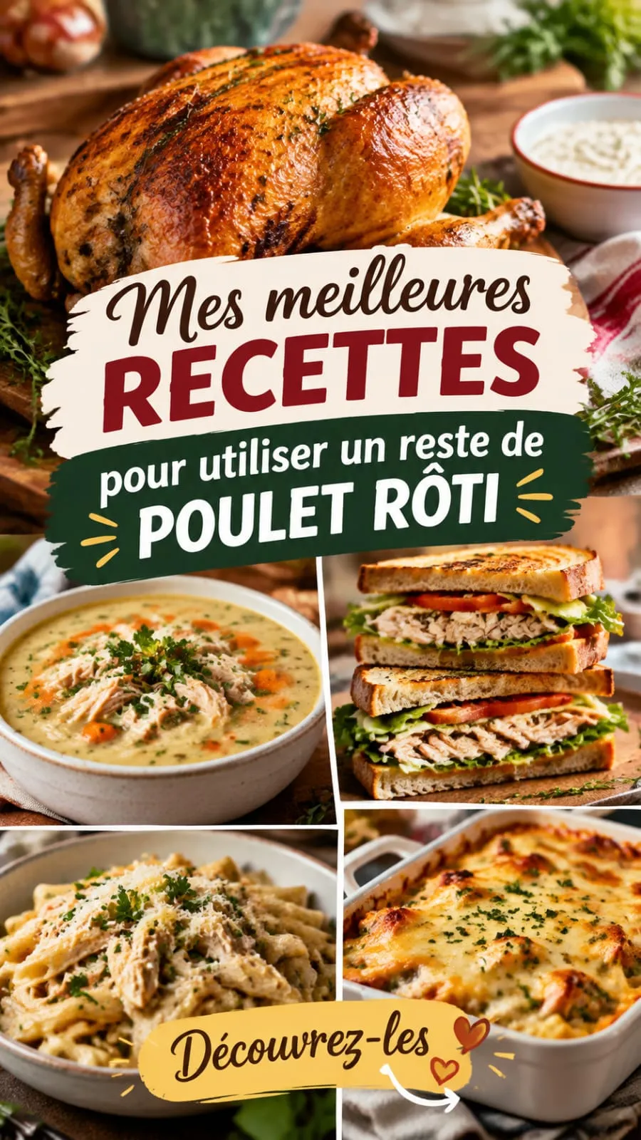 Mes meilleures recettes pour utiliser un reste de poulet rôti : 10 idées faciles et gourmandes