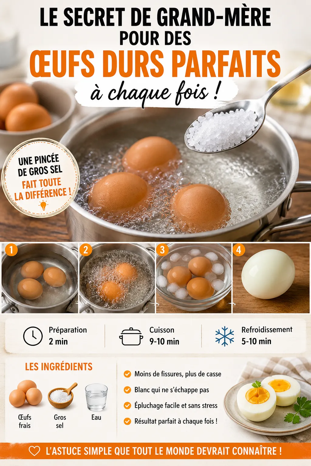Mettre une pincée de gros sel dans l'eau de cuisson des œufs durs : à quoi ça sert et pourquoi tout le monde le recommande ?
