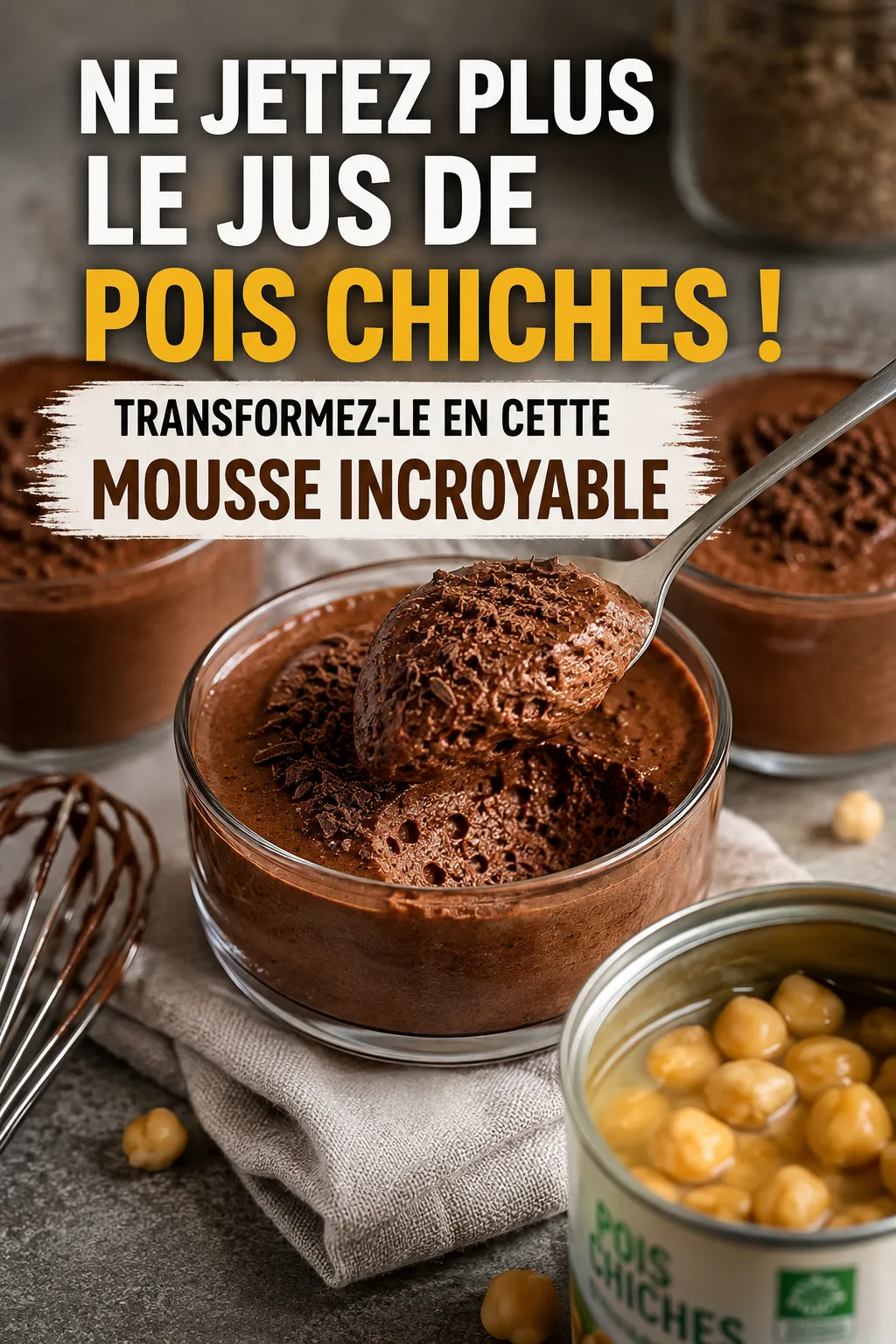 Ne Jetez Plus Le Jus De Pois Chiches ! Transformez-Le En Cette Mousse Incroyable