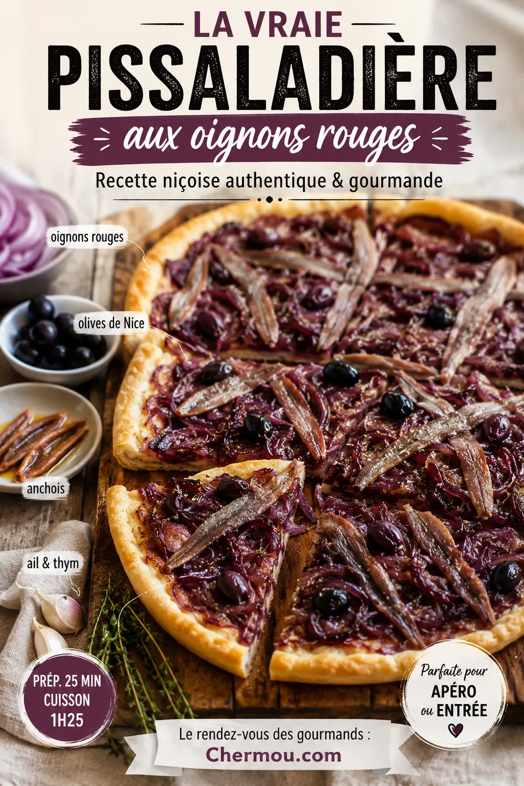 Pissaladière aux oignons rouges — la recette niçoise authentique et gourmande