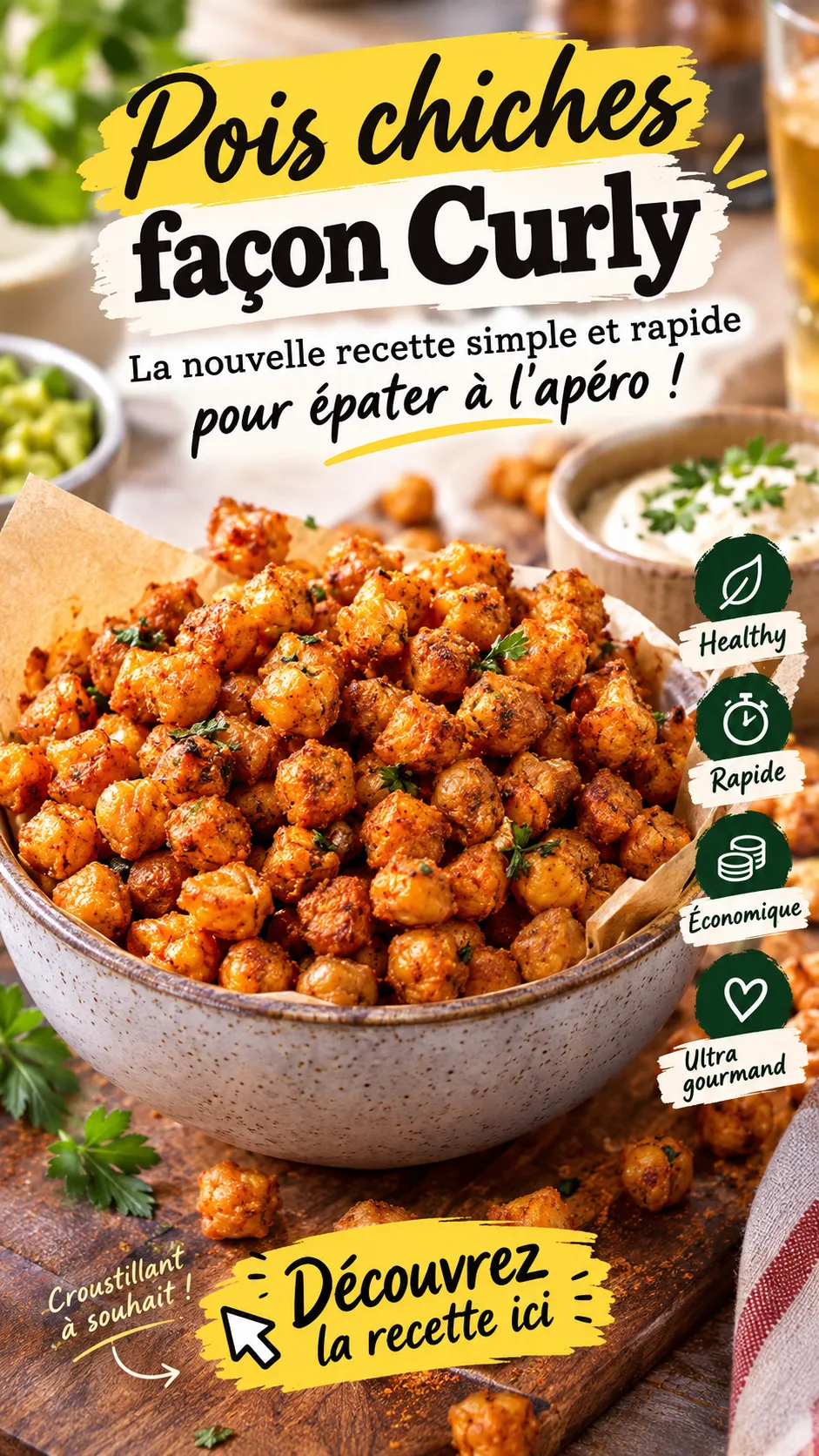 Pois chiches façon Curly : la nouvelle recette simple et rapide pour épater à l'apéro