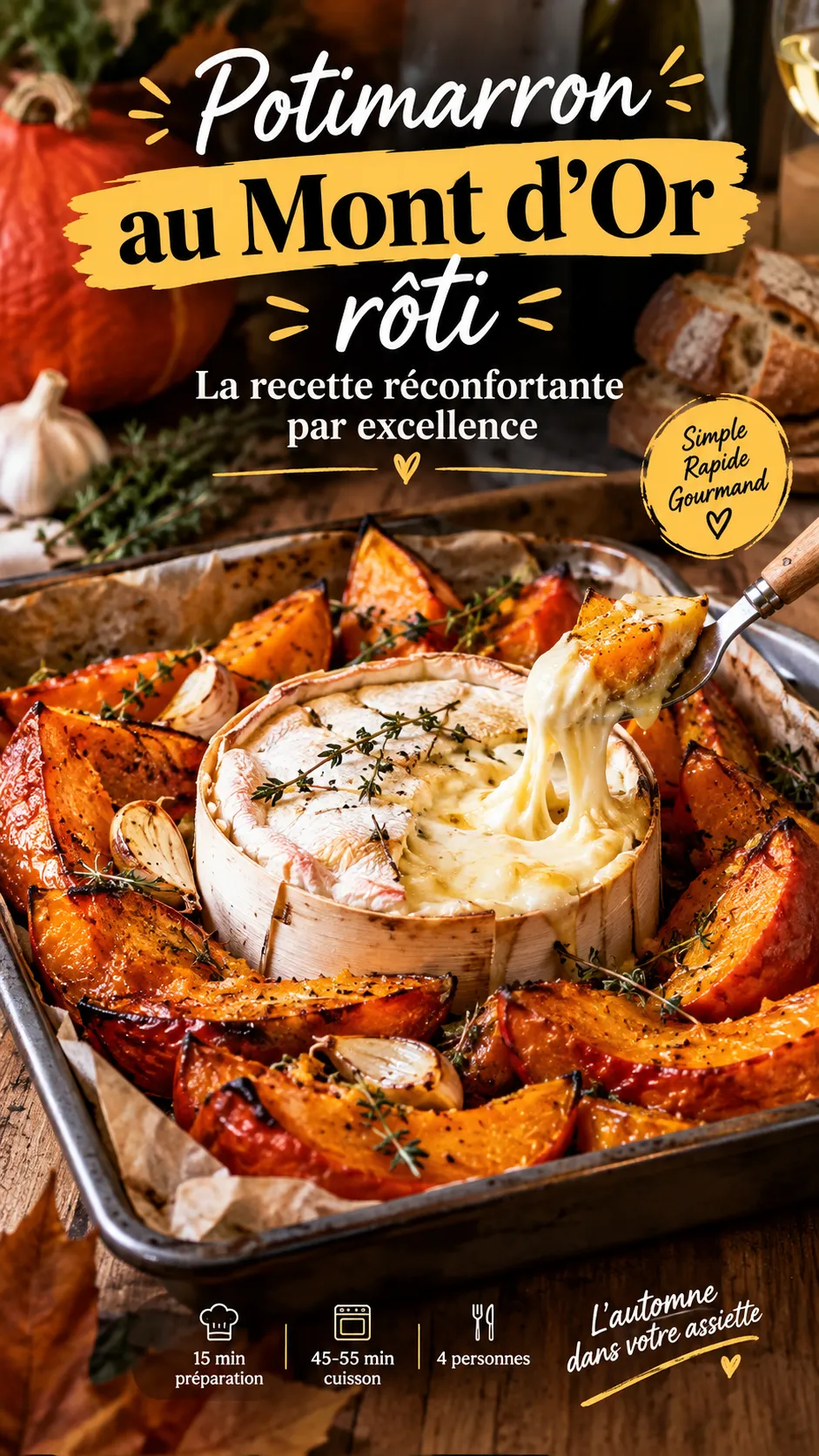 Potimarron au Mont d'Or rôti — la recette réconfortante par excellence