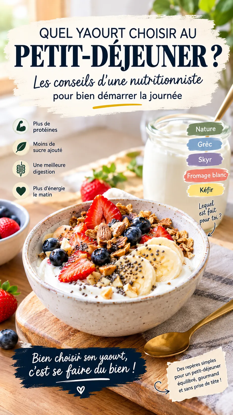 Quel yaourt choisir au petit-déjeuner ? Les conseils d'une nutritionniste pour bien démarrer la journée