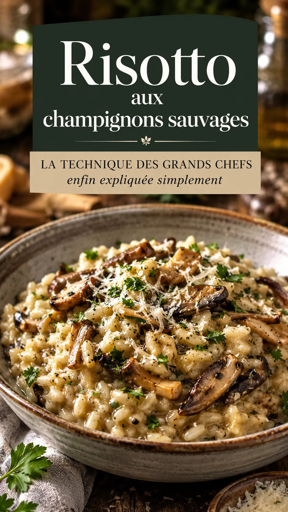 Risotto aux champignons sauvages : la technique des grands chefs enfin expliquée simplement