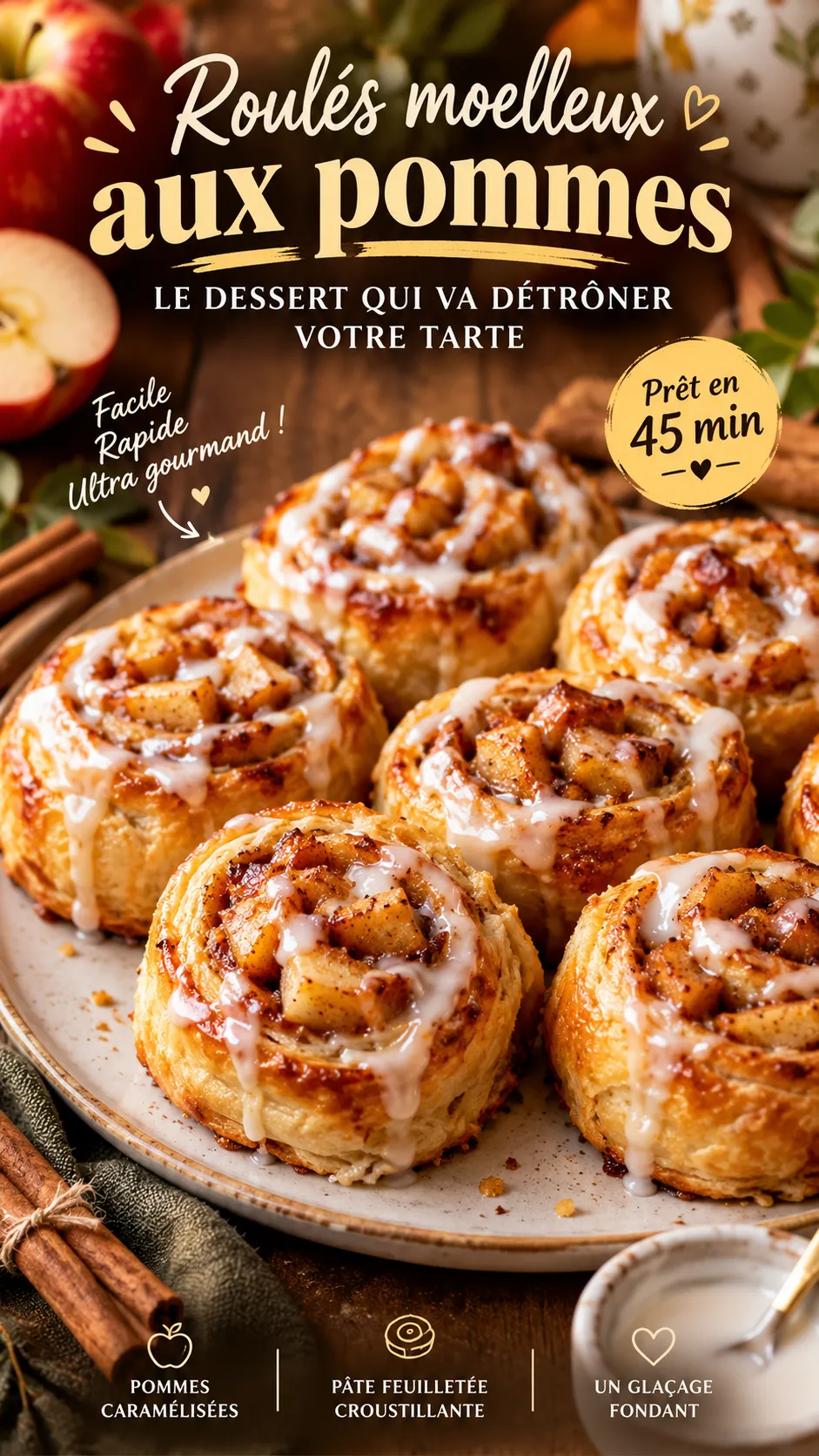 Roulés moelleux aux pommes qui vont détrôner votre tarte pour toujours