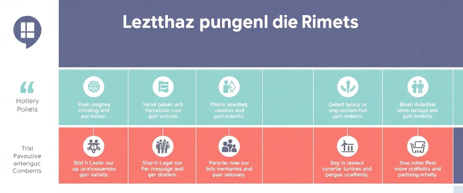 Infographie résumant les points clés de la politique d'un établissement hôtelier