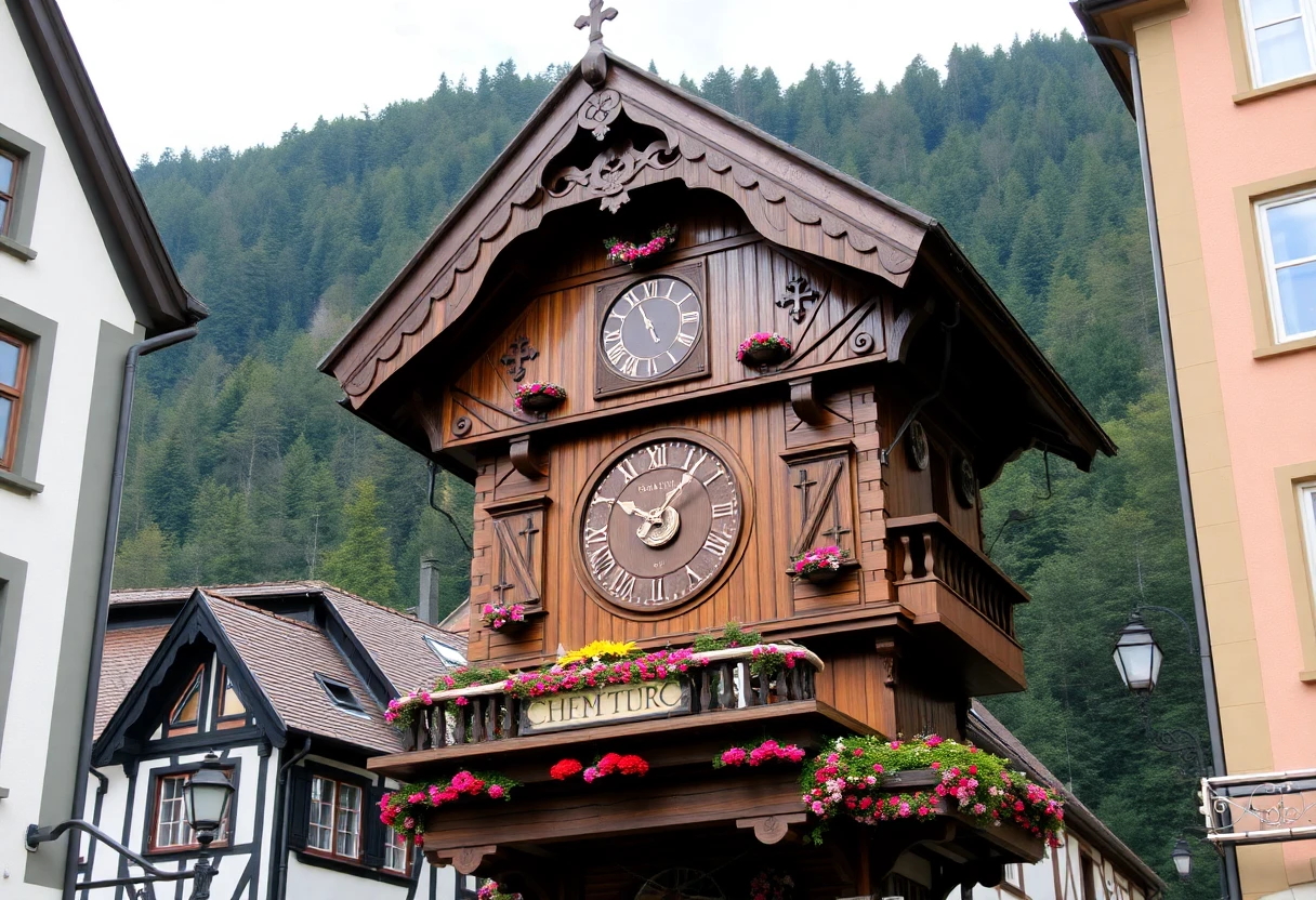 La plus grande horloge à coucou du monde à Triberg, haute de 15 mètres