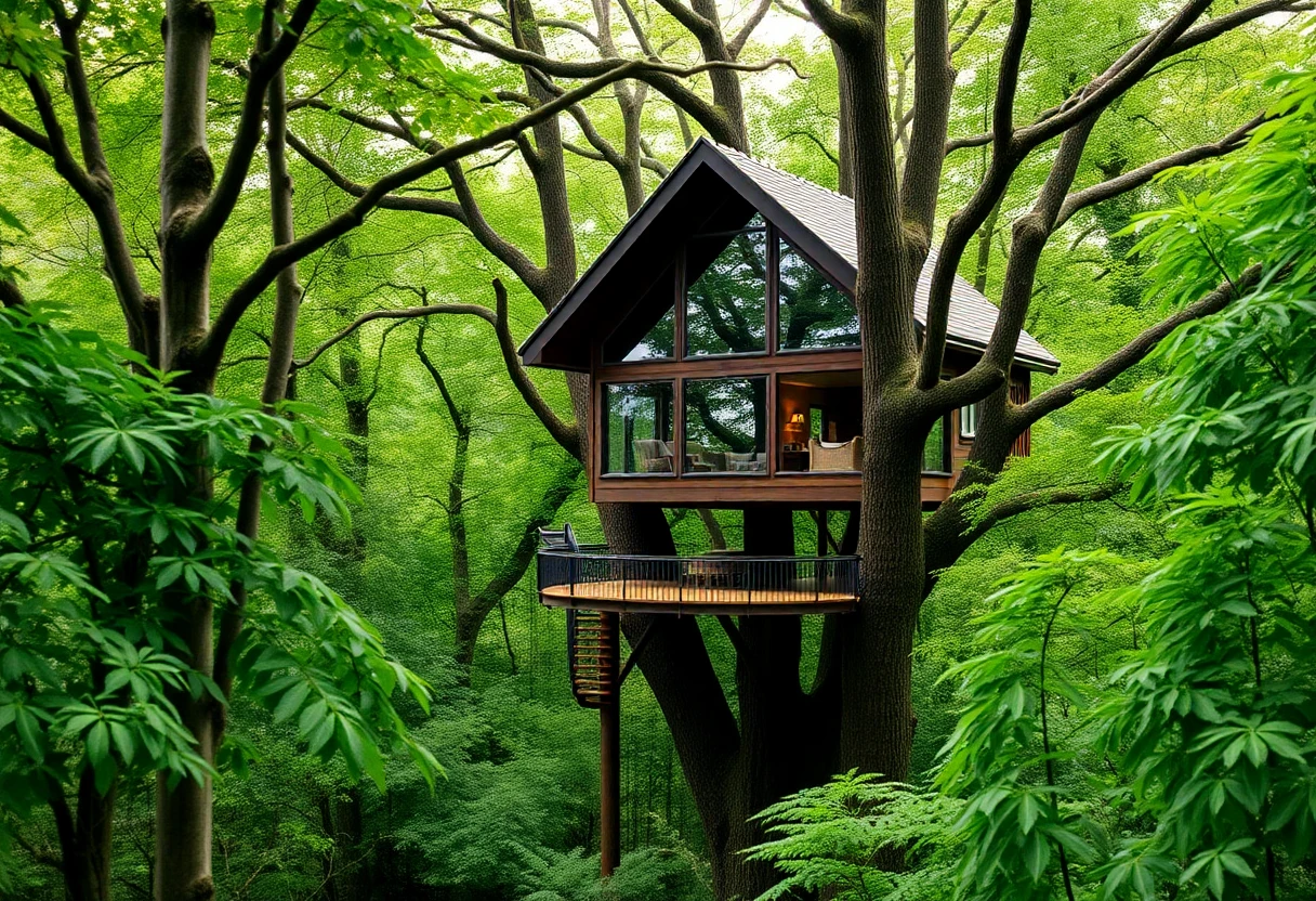 Cabane luxueuse perchée dans les arbres de la Forêt-Noire