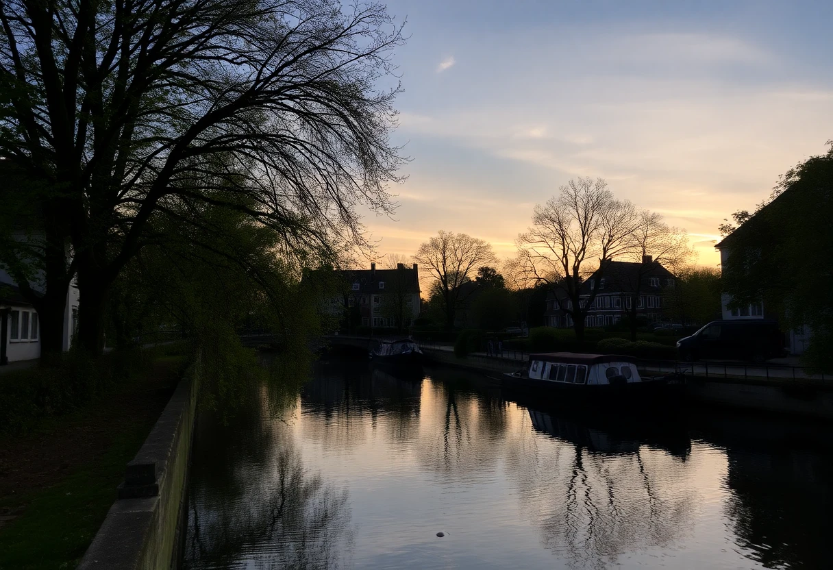 Magnifique coucher de soleil sur les canaux du Marais poitevin