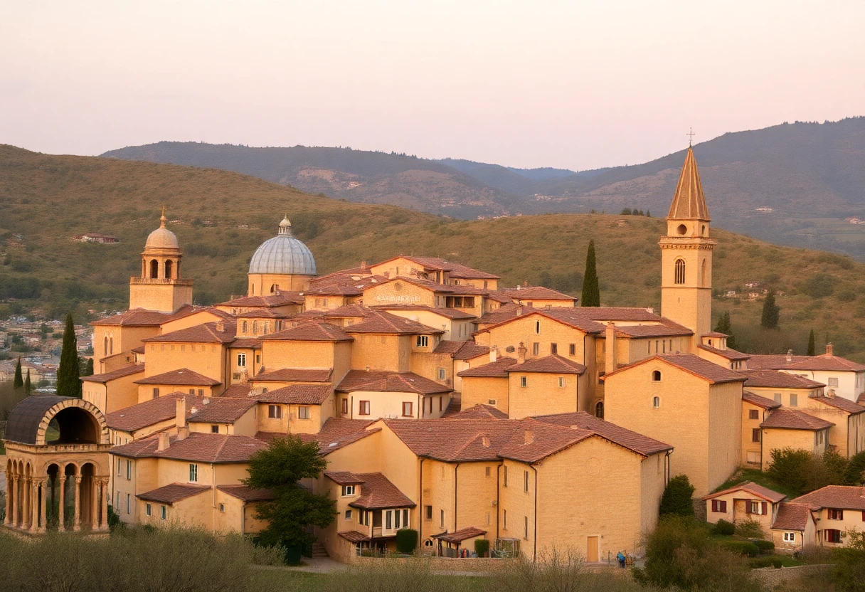 Village en pierre dorée