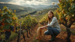 Vignoble de Txakoli dans la campagne environnante